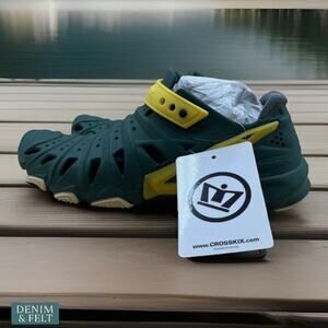 Crosskix 2.0 Forest Sun Green Yellow Water‎ Fishing Shoes NEW~NIB!!